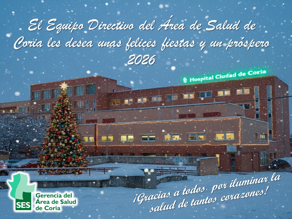 Felicitación Navideña 2.025/2.026. Gerencia Área de Salud de Coria