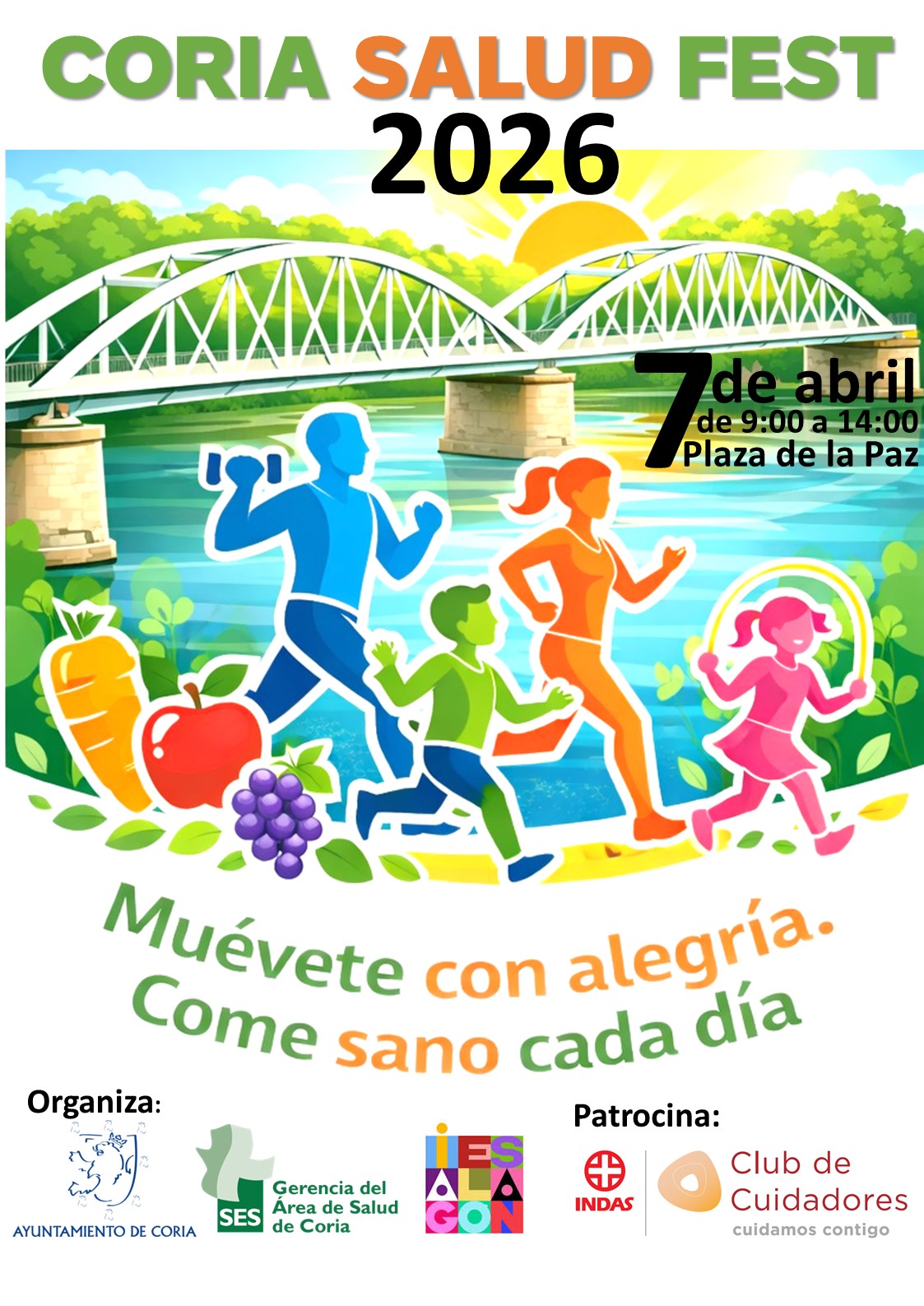 El 7 de abril, Coria se convierte en referente de salud comunitaria con el ‘Coria Salud Fest’.