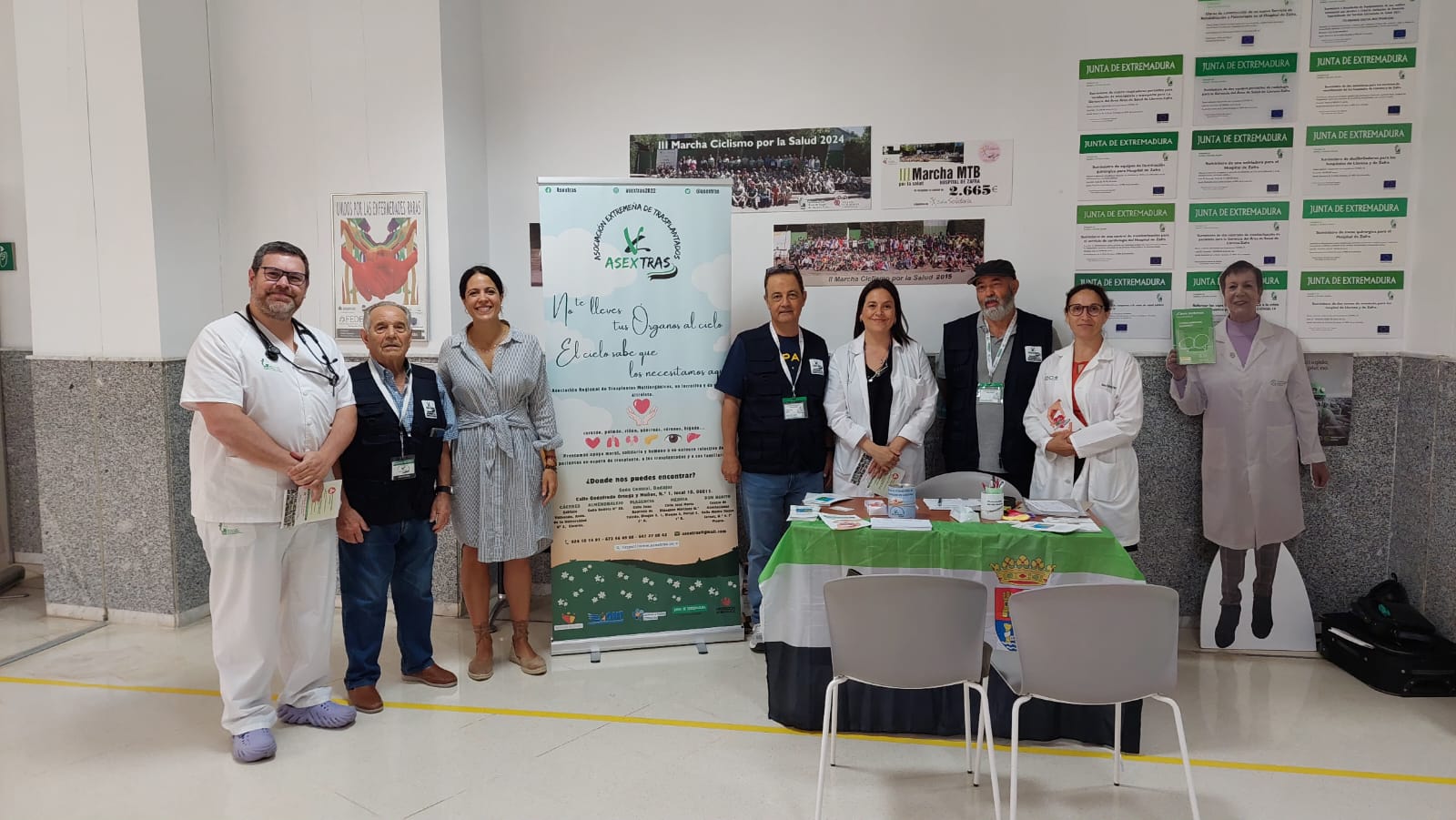 Asextras promueve la donación de órganos en el Hospital de Zafra con motivo del Día Nacional del Donante