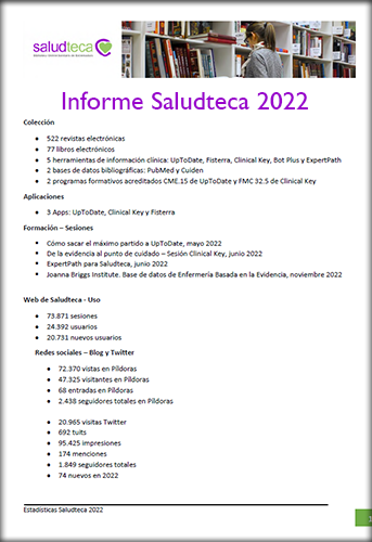 Informe Estadísticas Saludteca 2022
