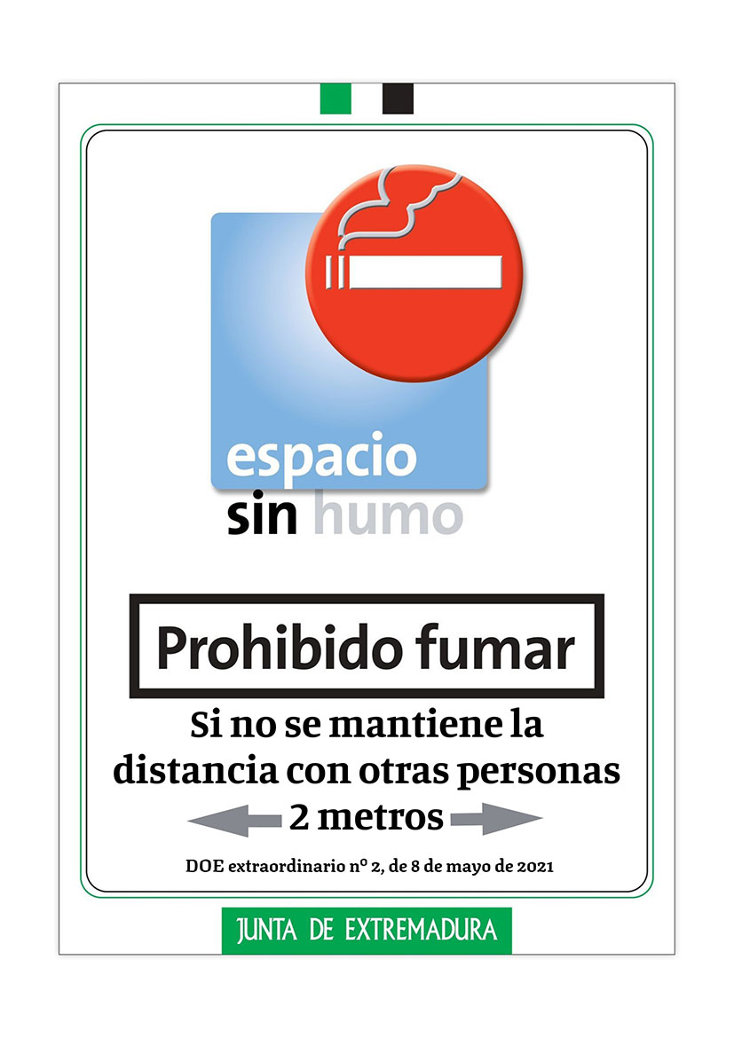 Prohibido fumar Distancia Extremadura