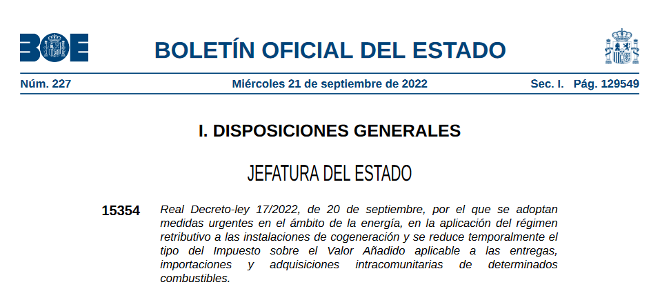 Real  Decreto-ley  17/2022,  de  20  de  septiembre.