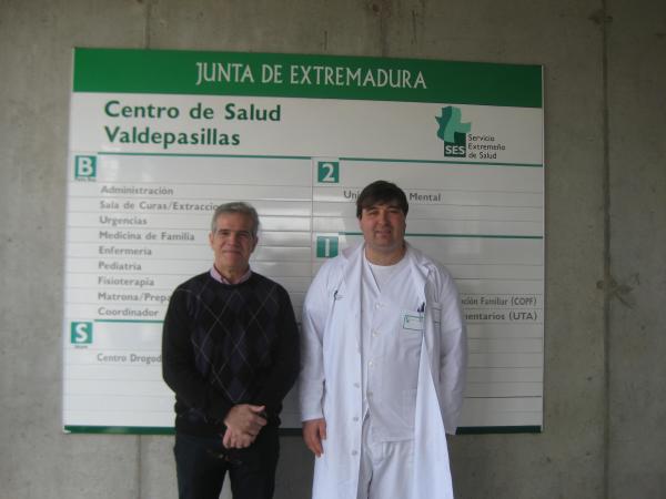 Diego Rodríguez, enfermero, y Jorge Ramírez, fisioterapeuta.