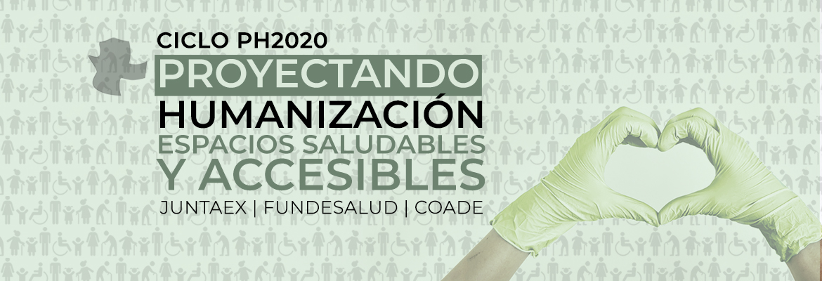Fotografía Silueta Corazón manos con guantes de látex. CICLO PH2020 PROYECTANDO HUMANIZACIÓN ESPACIOS SALUDABLES Y ACCESIBLES JUNTAEX FUNDESALUD COADE