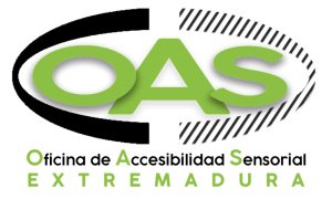 Logotipo OAS Oficina de Accesibilidad Sensorial EXTREMADURA